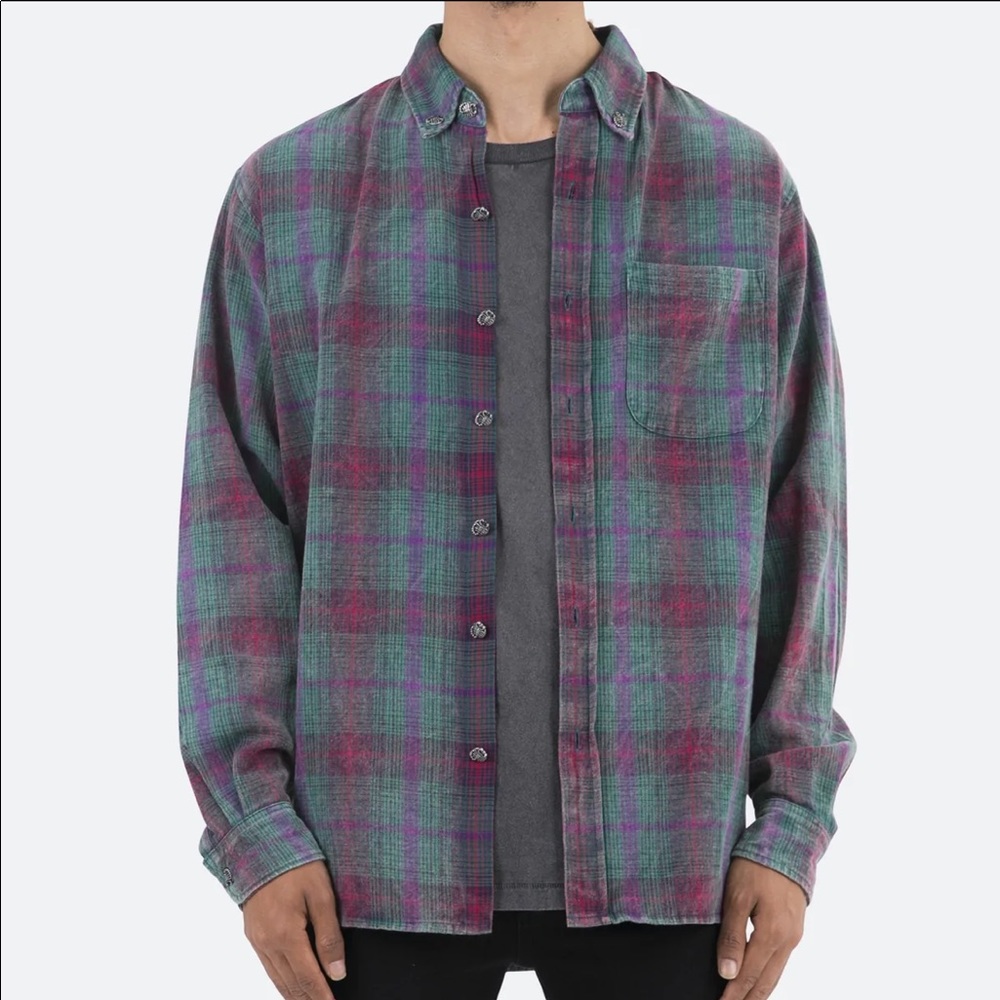 MNML Scorpion Vintage Flannel Button-Up Shirt